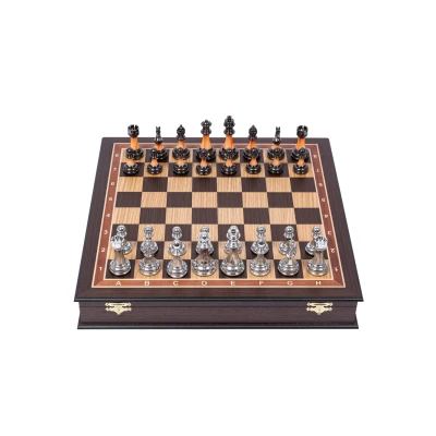 Шахматы подарочные в ларце Венге Итальянский дизайн большие