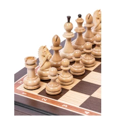 Шахматы в подарок деревянные ручной работы с красивым конем венге большие