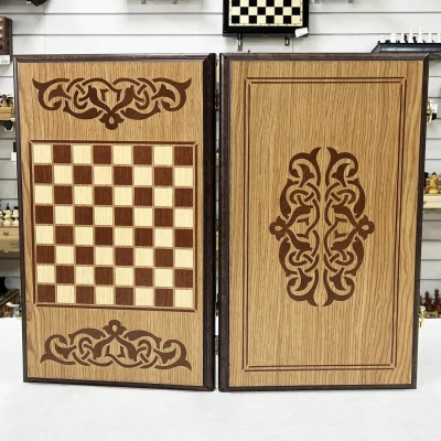 Нарды подарочные ручной работы Итальянский дизайн дуб