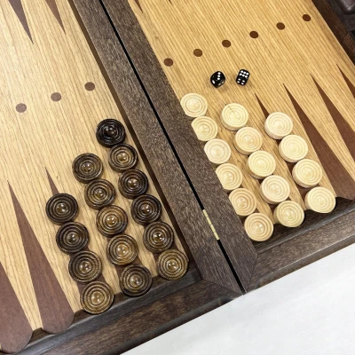 Нарды подарочные ручной работы Итальянский дизайн дуб