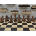 Шахматный стол подарочный из мореного дуба с фигурами из самшита и палисандра