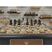Шахматный стол подарочный из мореного дуба с фигурами из граба