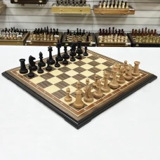 Шахматы нескладные деревянные с фигурами из бука утяжелёнными 50 см