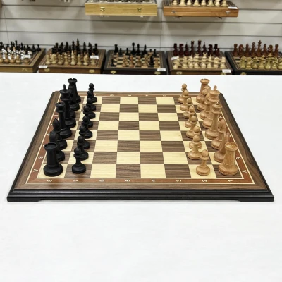 Шахматы нескладные деревянные с фигурами из бука без утяжеления 50 см