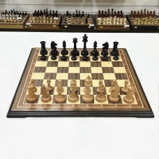 Шахматы нескладные деревянные с фигурами из бука без утяжеления 50 см