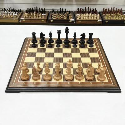 Шахматы нескладные деревянные с фигурами из бука без утяжеления 50 см