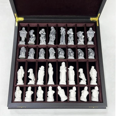 Шахматы Сказочные в ларце из мореного дуба