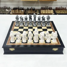 Шахматы Сказочные в ларце из мореного дуба