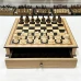 Шахматы в ларце из дуба с выдвижными ящиками Бастион матовые