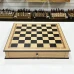 Шахматный ларец с выдвижными ящиками большой дуб венге клетка 5 см без фигур