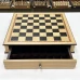 Шахматный ларец с выдвижными ящиками большой дуб венге клетка 5 см без фигур
