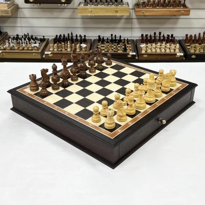 Шахматы эксклюзивные в ларце с выдвижными ящиками венге Эндшпиль
