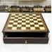 Шахматный ларец с выдвижными ящиками для больших фигур Антик дуб 5 см