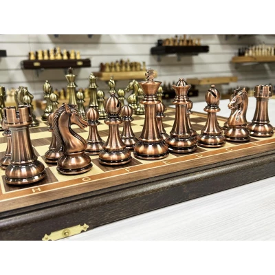 Шахматы подарочные Антик американский орех 50 см