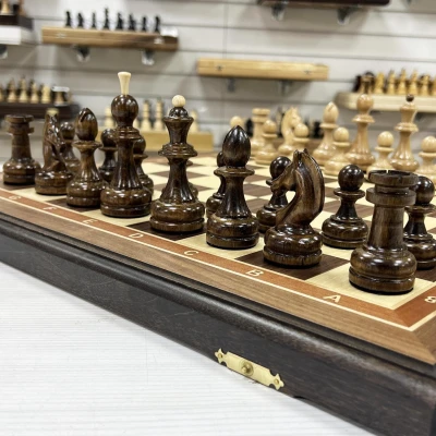 Шахматы турнирные орех Премиум люкс большие