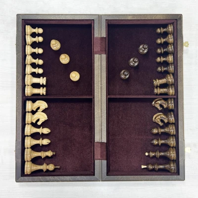 Шахматы турнирные орех Премиум люкс большие