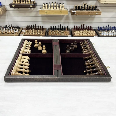 Шахматы турнирные орех Премиум люкс большие