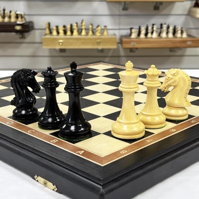 Шахматы эксклюзивные мореный дуб Стаунтон Royal большие