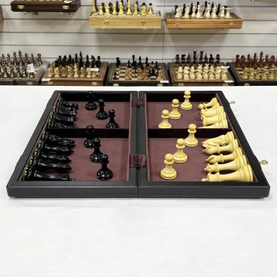 Шахматы эксклюзивные мореный дуб Стаунтон Royal большие