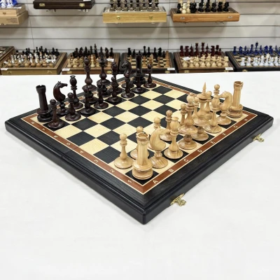 Шахматы эксклюзивные мореный дуб Ренессанс большие