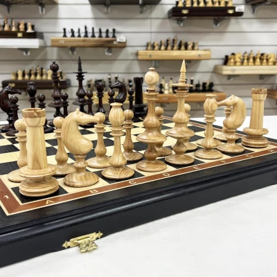 Шахматы эксклюзивные мореный дуб Ренессанс большие