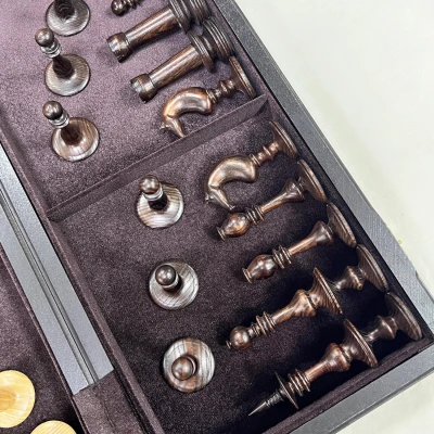 Шахматы эксклюзивные мореный дуб Ренессанс большие