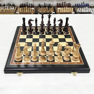 Шахматы эксклюзивные мореный дуб Ренессанс большие