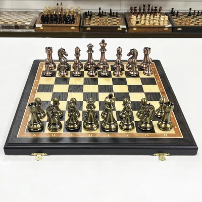 Шахматы подарочные Антик мореный дуб 50 см