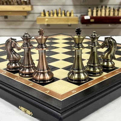 Шахматы подарочные Антик мореный дуб 50 см