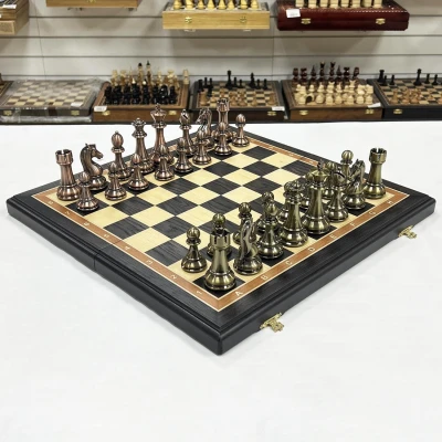 Шахматы подарочные Антик мореный дуб 50 см