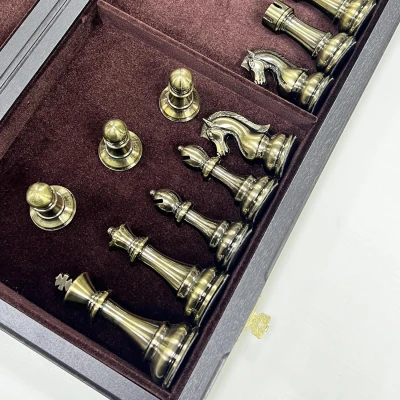 Шахматы подарочные Антик мореный дуб 50 см