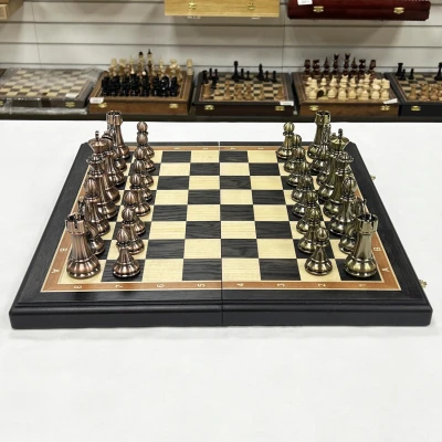 Шахматы подарочные Антик мореный дуб 50 см