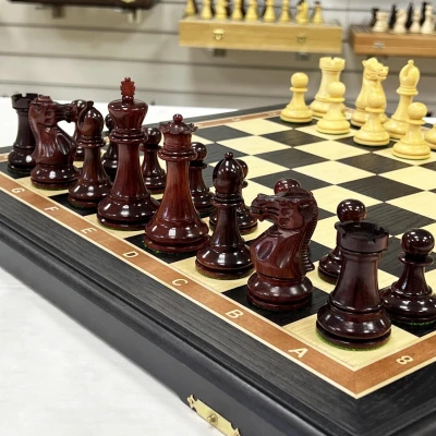 Шахматы эксклюзивные мореный дуб Стаунтон ретро большие