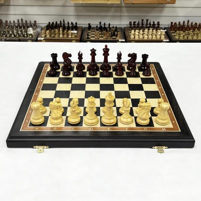 Шахматы эксклюзивные мореный дуб Стаунтон ретро большие