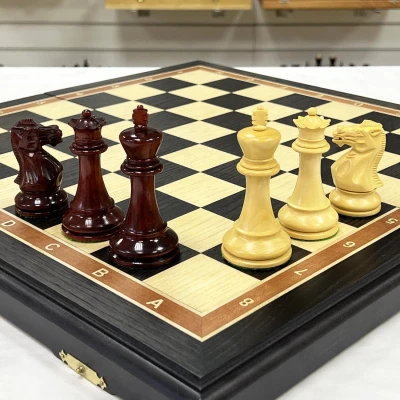 Шахматы эксклюзивные мореный дуб Стаунтон ретро большие