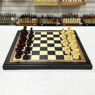 Шахматы эксклюзивные мореный дуб Стаунтон ретро большие