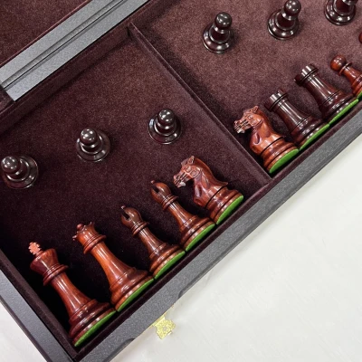 Шахматы эксклюзивные мореный дуб Стаунтон ретро большие