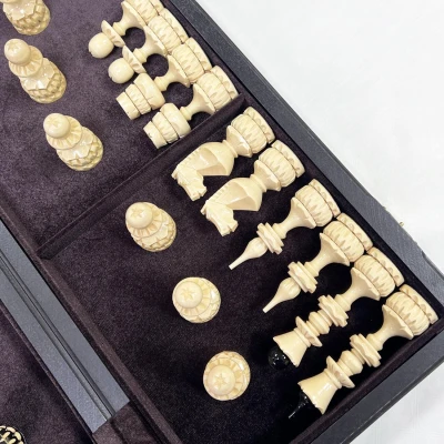 Шахматы деревянные большие мореный дуб точенка ручная работа