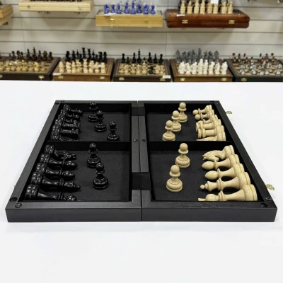 Шахматы деревянные подарочные из эвкалипта Премиальные 45 см