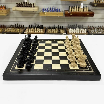 Шахматы деревянные подарочные из эвкалипта Премиальные 45 см