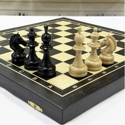 Шахматы деревянные подарочные из эвкалипта Премиальные 45 см