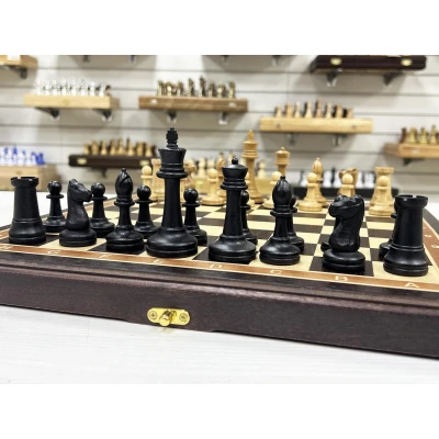 Шахматы подарочные Венге Стаунтон дуб 40 см