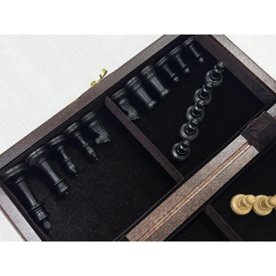 Шахматы подарочные Венге Стаунтон дуб 40 см