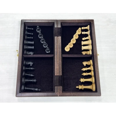 Шахматы подарочные Венге Стаунтон дуб 40 см