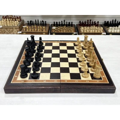 Шахматы подарочные Венге Стаунтон дуб 40 см