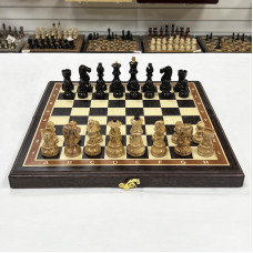 Шахматы подарочные ручной работы Венге 40 с фигурами из карельской березы