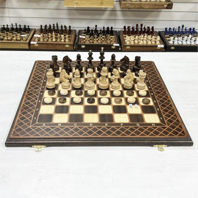 Шахматы нарды шашки венге Премиальные люкс