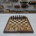 Шахматы подарочные ручной работы Махагон с фигурами из карельской березы