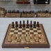 Шахматы подарочные ручной работы Махагон с фигурами из карельской березы