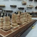 Шахматы подарочные ручной работы Махагон с фигурами из карельской березы